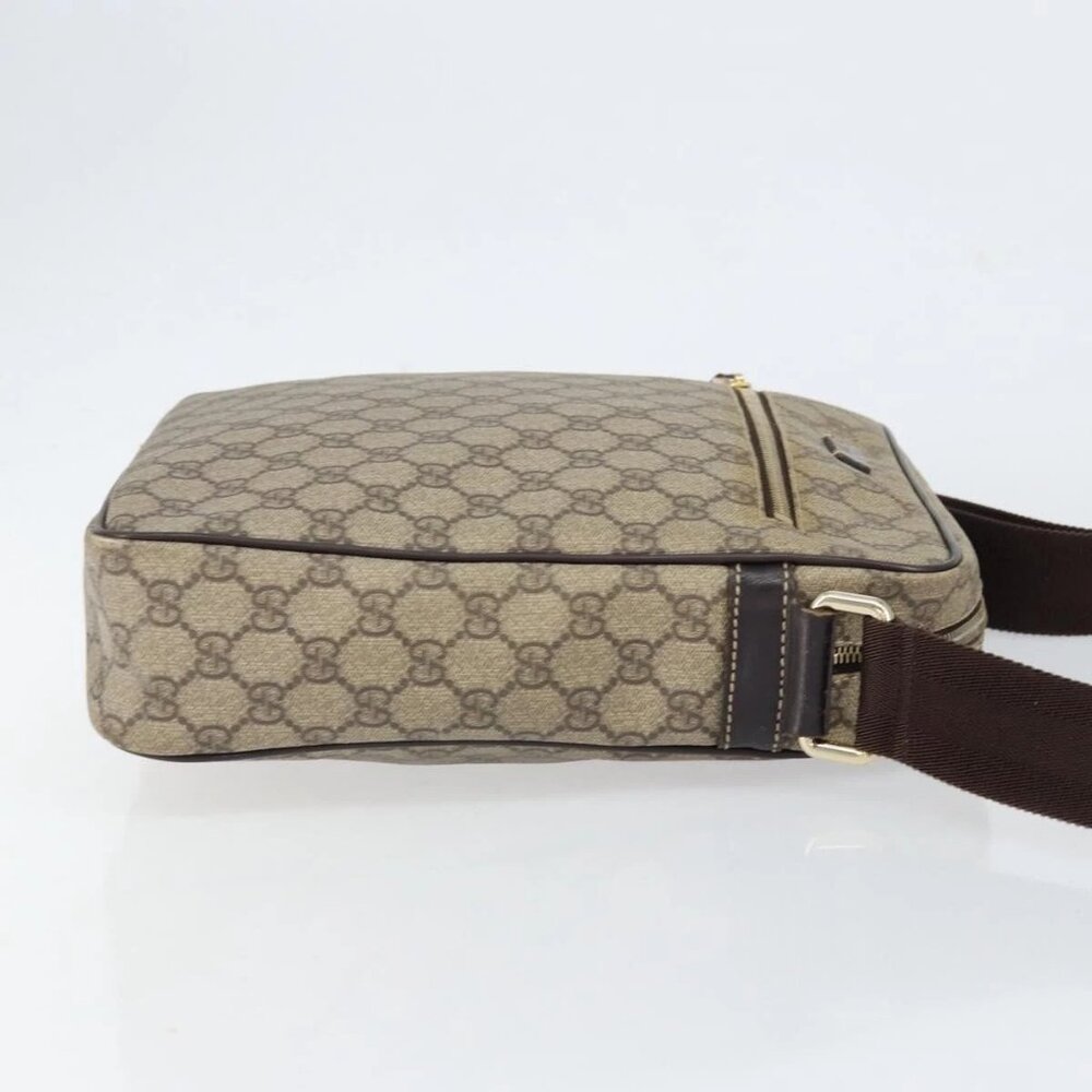 GUCCI GG Supreme Shoulder Bag PVC Beige Gold 201448 Auth 154420 - Picture 6 of 16